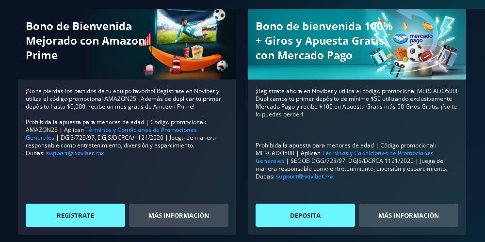 novibet código