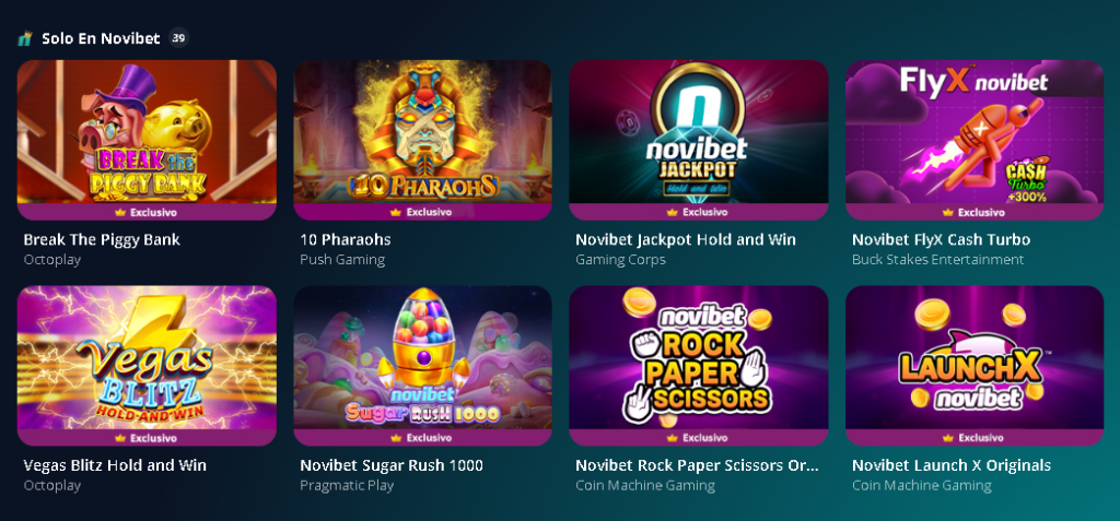 novibet juegos destacados